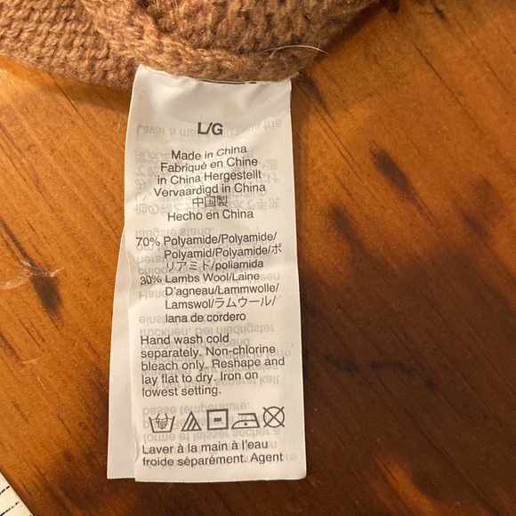 Womens J Crew factory brown Donegal cable knit sweater wool blend neutral - Picture 9 of 9